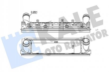 BMW Интеркуллер 1 F20,2 F22,3 F30,4 Gran Coupe 2.0/2.0d Kale 344825 (фото 1)