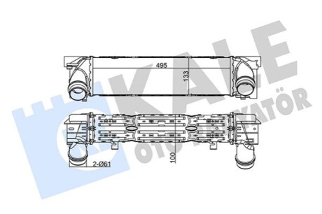 Радиатор интеркулера BMW 3 (F30/F80) (B47/N47/N57) 12-18 Kale 344840