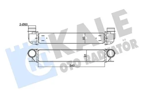 Радіатор інтеркулера BMW (E39)/7 (E38) 2.0/2.5/3.0D 98-04 Kale 344850 Купити в Україні