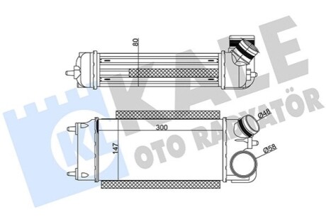 FORD інтеркулер Fiesta VI 1.6TDCi 08- Kale 344910 (фото 1)