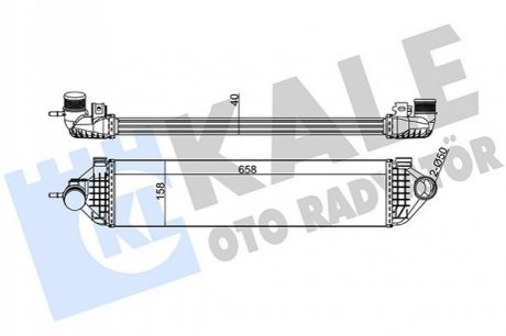 Радіатор інтеркулера Ford Transit Connect 1.6 10- Kale 344915 (фото 1)