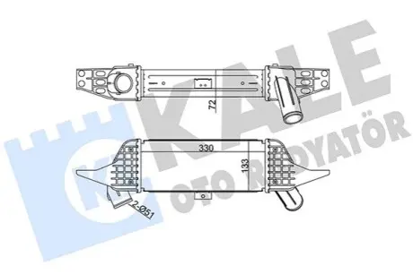 KALE HYUNDAI Интеркуллер H-100 2.5TD 06- Kale 344940 Купить в Украине