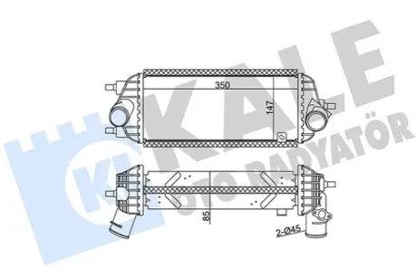KALE HYUNDAI Інтеркулер ix35,Kia Sportage 1.7CRDi 10 Kale 344945 Купити в Україні