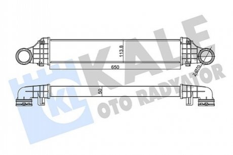Радиатор интеркулера MB E-class (W211) 02-09 Kale 344975 (фото 1)