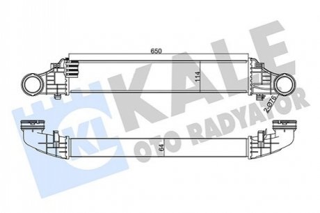 Радиатор интеркулера MB E-class (W211) 02-09 Kale 344985 (фото 1)