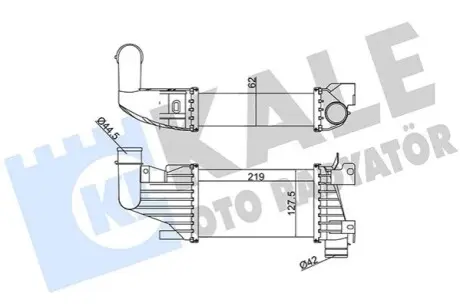 KALE OPEL Інтеркулер Astra H 1.7CDTI 04 Kale 345025 Купити в Україні