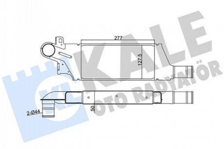 Радиатор интеркулера Opel Combo/Corsa C 1.7Di/1.7DTI 00- Kale 345040 (фото 1)