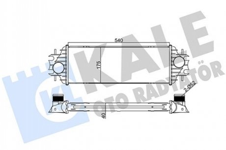 Радиатор интеркулера Renault Trafic 1.9/2.5dCi 01- Kale 345045