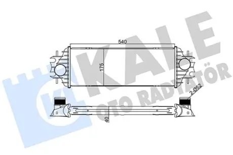 Радіатор інтеркулера Renault Trafic 1.9/2.5dCi 01 Kale 345045 Купити в Україні