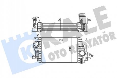 OPEL Интеркулер Meriva B 1.6/1.7CDTI 10- Kale 345065 (фото 1)