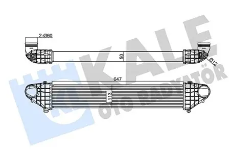 KALE VOLVO Інтеркулер C30,C70 II,S40 II,V50 2.0/2.4d Kale 345150 Купити в Україні