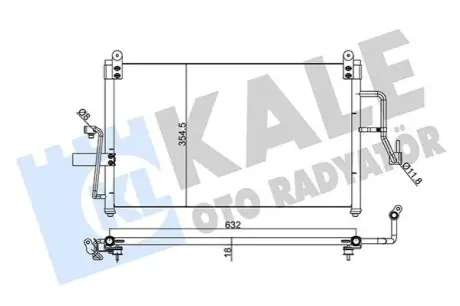 KALE DAEWOO Радиатор кондиционера Nubira 99- Kale 345185 Купить в Украине