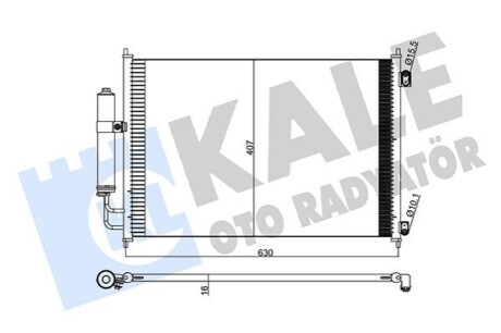 NISSAN Радіатор кондиціонера X-Trail 2.0/2.5 07- Kale 345275 (фото 1)