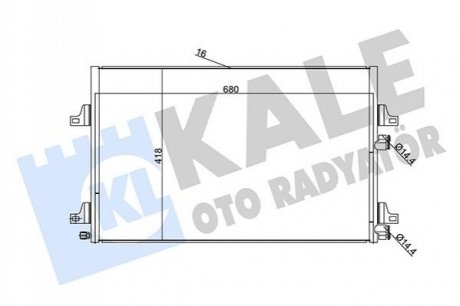 RENAULT Радиатор кондиционера Espace IV 2.0/3.5 02- Kale 345290 (фото 1)