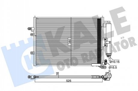 RENAULT Радіатор кондиціонера (Конденсатор) Ckio III, Modus 04- Kale 345310 (фото 1)