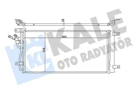 KALE OPEL Радіатор кондиціонера (конденсатор) Antara, Chevrolet Antara 2.0/2.2CDTI 10 Kale 345325 Купити в Україні