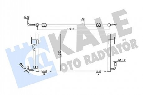 CITROEN Радиатор кондиционера Berlingo,Partner 1.8D/1.9D 96- Kale 345340 (фото 1)