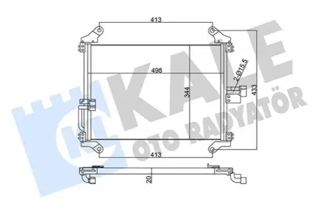 Радіатор кондиціонера Citroen Jumper/ Fiat Ducato/ Peugeot Boxer 2.0-2.8 HDI 94 Kale 345345 Купити в Україні
