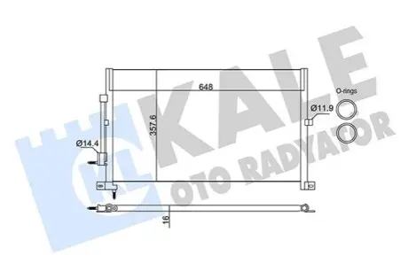 KALE FORD Радіатор кондиціонера (конденсатор) Mondeo III 00 Kale 345375 Купити в Україні