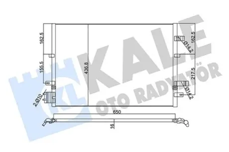 KALE FORD Радіатор кондиціонера Mondeo III 02 Kale 345380 Купити в Україні
