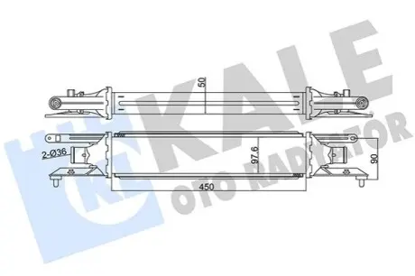 KALE FIAT Интеркуллер Grande Punto,Punto 1.3d 05- Kale 345400 Купить в Украине