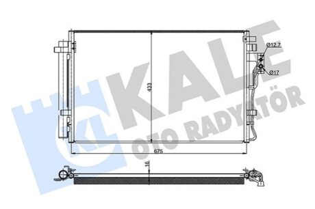 KIA Радіатор кондиціонера (конденсатор) з осушувачем Sorento II 2.4 09- Kale 345465