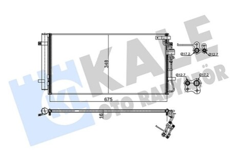 KIA Радіатор кондиціонера (Конденсатор) Carens III 1.6/2.0CRDi 07- Kale 345475 (фото 1)