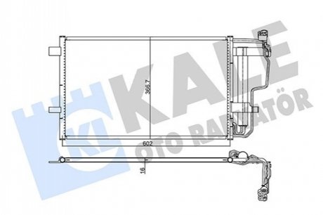 MAZDA Радиатор кондиционера Mazda 3 1.6/2.2 08- Kale 345490 (фото 1)