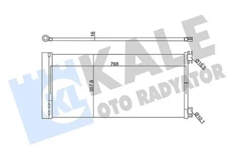 KALE RENAULT Радиатор кондиционера (конденсатор) с осушителем Trafic III, Opel Vivaro B, Fiat, Nissan NV300 14- Kale 345575 Купить в Украине
