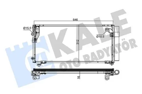 KALE CHRYSLER Радиатор кондиционера Sebring 01- Kale 345635 Купить в Украине