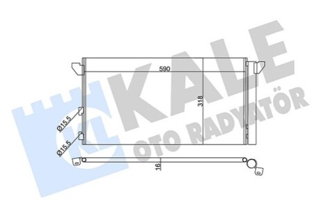 FIAT Радиатор кондиционера Panda 03- Kale 345675