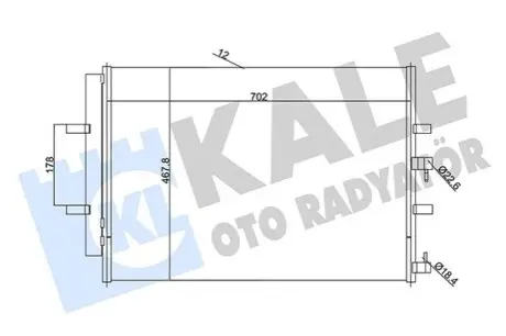 KALE FORD Радіатор кондиціонера (конденсатор) Tourneo Custom,Transit Custom 12 Kale 345695 Купити в Україні