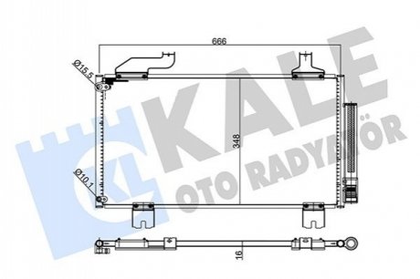 HONDA Радиатор кондиционера Accord VIII 2.0/2.4 08-,Accord IX 2.4 14- Kale 345715 (фото 1)