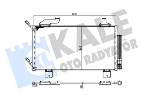 KALE HONDA Радіатор кондиціонера Accord VIII 2.0/2.4 08-,Accord IX 2.4 14 Kale 345715 Купити в Україні