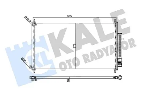 KALE HONDA Радіатор кондиціонера (конденсатор) з осушувачем CR-V IV 2.0/2.4 12 Kale 345720 Купити в Україні