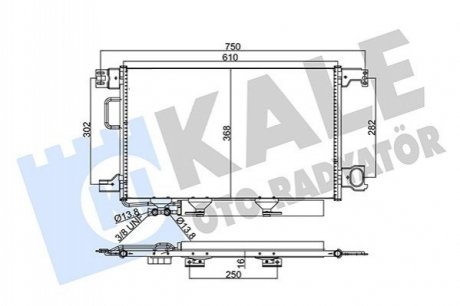 DB Радиатор кондиционера W203 06- Kale 345755 (фото 1)