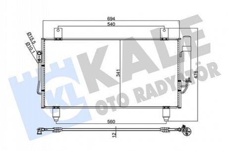 MITSUBISHI Радиатор кондиционера (Конденсатор) Outlander III 12- Kale 345780 (фото 1)