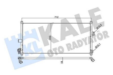 NISSAN Радіатор кондиціонера (конденсатор) Almera II 00- Kale 345790 (фото 1)