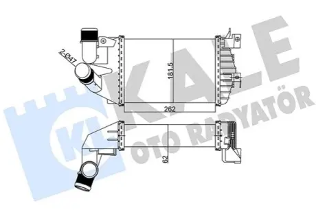 KALE OPEL Інтеркулєр Astra H,Zafira B 1.3/1.9CDTI Kale 345800 Купити в Україні