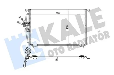 KALE OPEL Радіатор кондиціонера (конденсатор) Omega B 94 Kale 345810 Купити в Україні