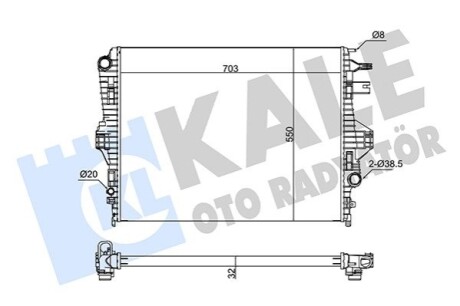 VW Радиатор охлаждения Touareg,Porsche Cayenne 4.2/4.2TDI Kale 345865