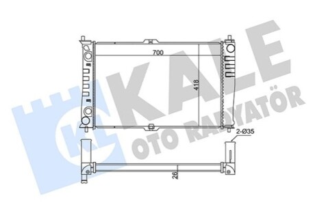 KIA Радиатор охлаждения Carnival 2.9TD/CRDI 99- Kale 345940