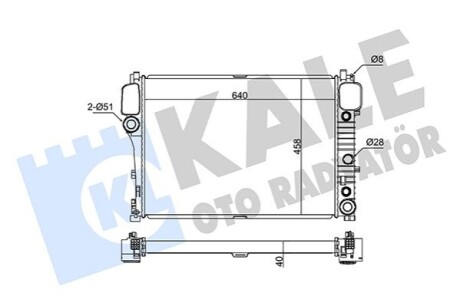 DB Радіатор охолодження S-Class W221 2.0/6.0 05- Kale 345970 (фото 1)