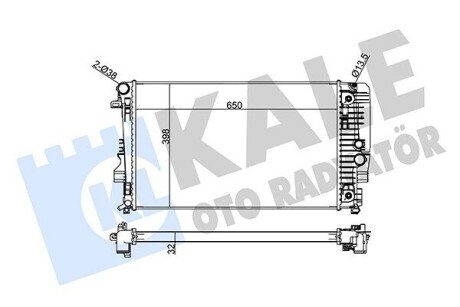 DB Радіатор охолодження двиг. Vito CDI 03- Kale 345980 (фото 1)