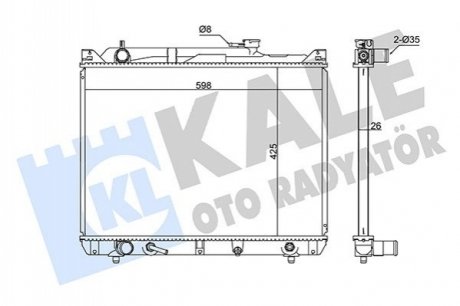 SUZUKI Радіатор охолодження Grand Vitara I 2.7 01- Kale 346035 (фото 1)