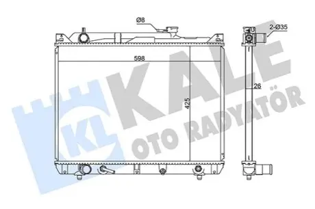 KALE SUZUKI Радиатор охлаждения Grand Vitara I 2.7 01- Kale 346035 Купить в Украине