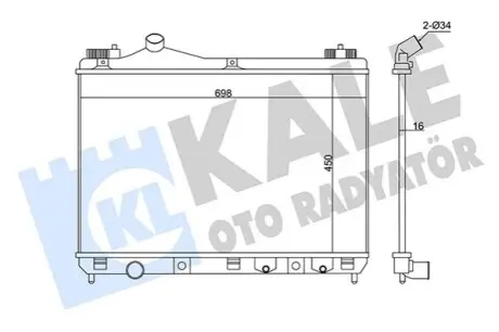 Радиатор охлаждения Suzuki Grand Vitara 1.9DDiS 4x4 05-15 Kale 346040 Купить в Украине