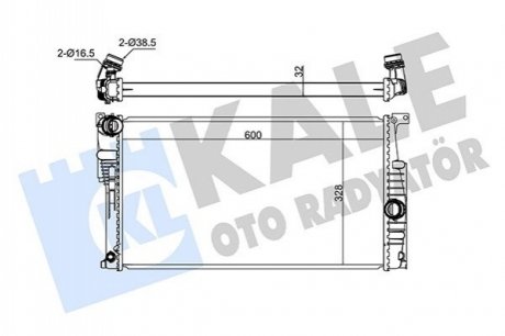 BMW Радиатор охлаждения 1/2/3 F30,4 2.0/2.0d/3.0d Kale 346065 (фото 1)