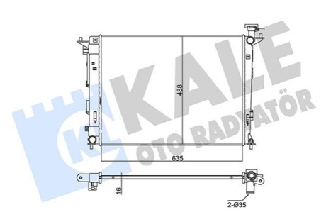 HYUNDAI Радіатор охолодження ix35,Tucson,Kia Sportage 1.6/2.0 09- Kale 346145 (фото 1)