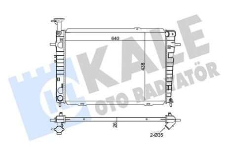 HYUNDAI Радиатор охлаждения Tucson,Kia Sportage 2.0 04- Kale 346235 (фото 1)